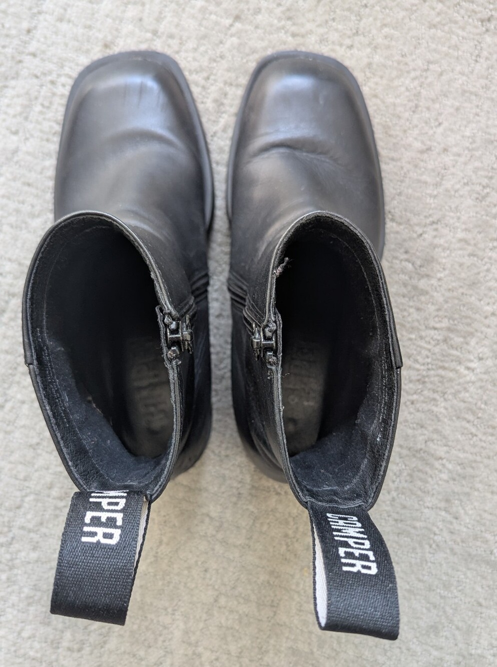 Camper Billie Black Chunky Platform Ankle Boots - Picture 8 of 9